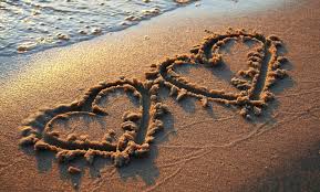 hearts on the beach